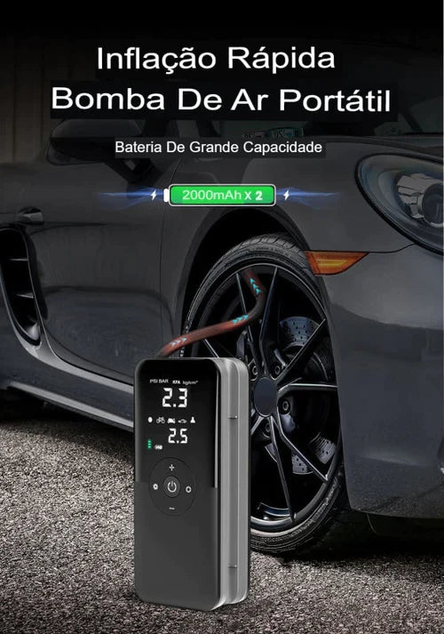 Compressor de Ar Portátil Recarregável para Carros [OFERTA POR TEMPO LIMITADO]
